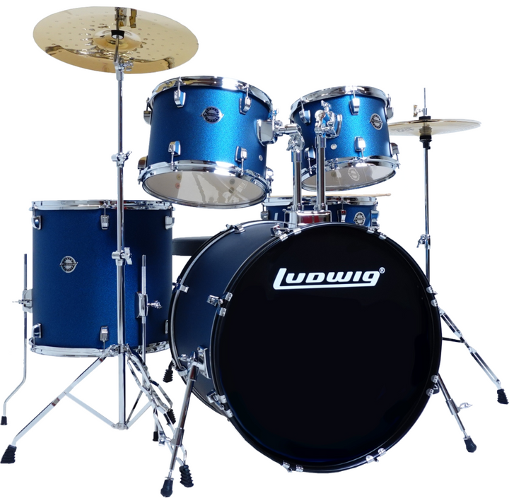 Ludwig 'Limited Edition' Accent Drive 5-Piece Drum Kit - Blue Stardust