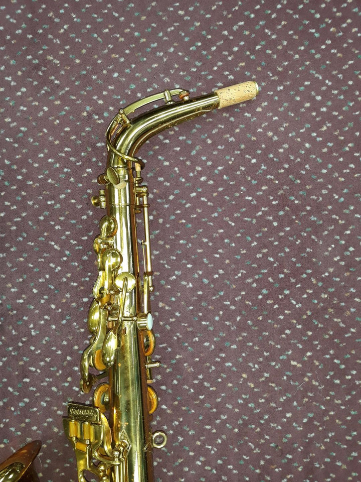 Used Buescher Aristocrat Big "B" Series II Brass Lacquer Alto Saxophone