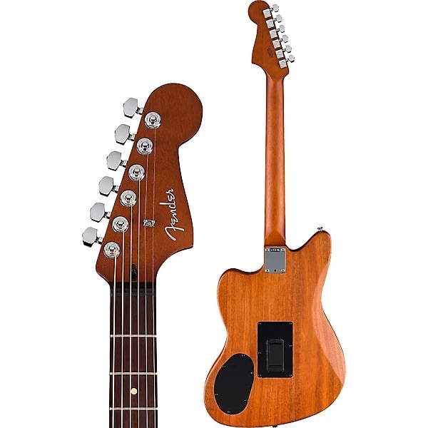 Fender Acoustasonic Standard Jazzmaster Acoustic Electric Guitar - Aged Natural 4