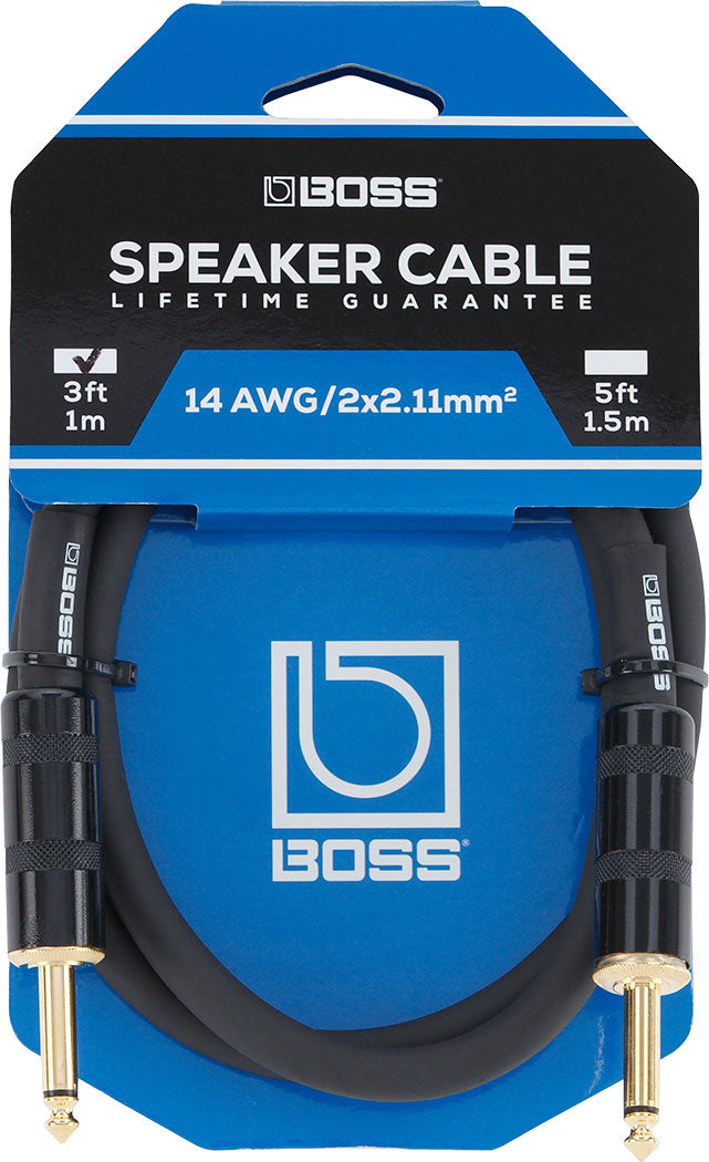 Boss BSC-5 5-ft 14-Gauge Speaker Cable (Straight to Straight)