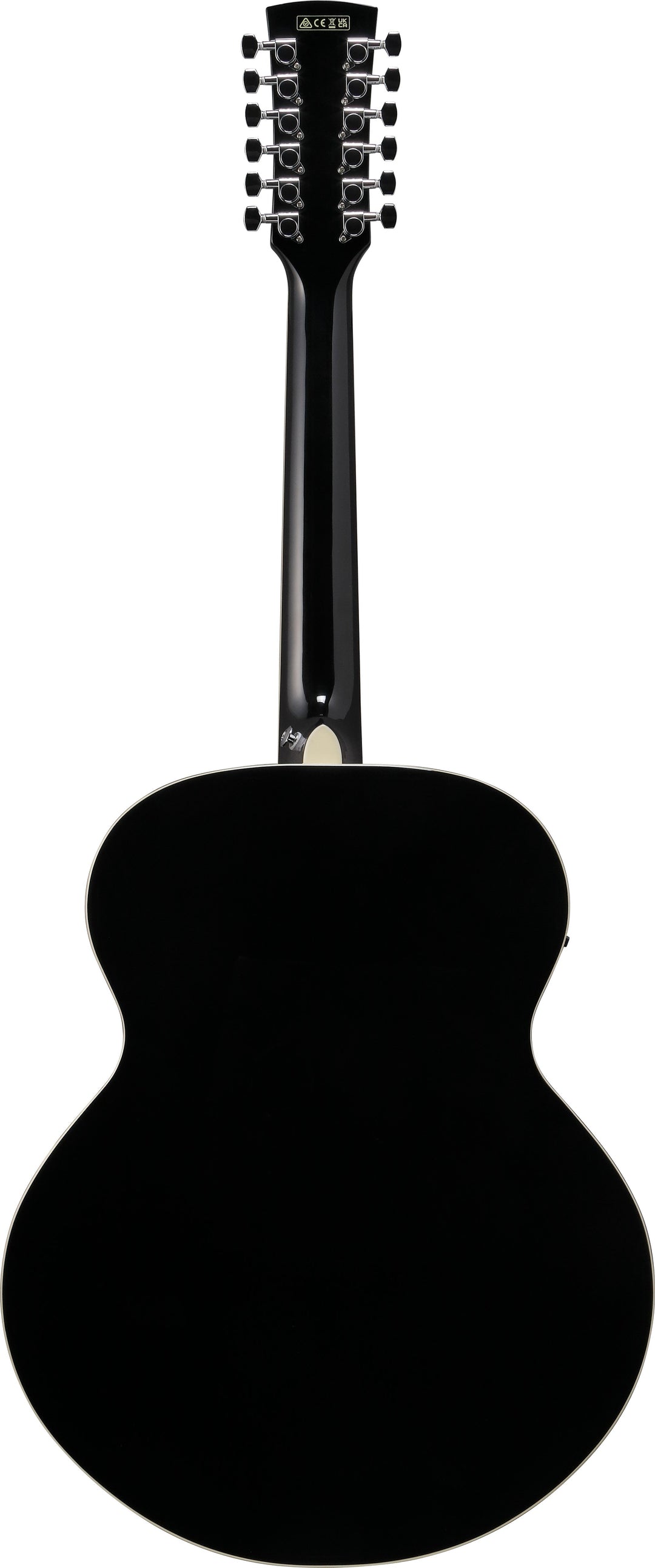 Ibanez AJ7012M1EBK 12-String Acoustic Electric Guitar - Black High Gloss 7