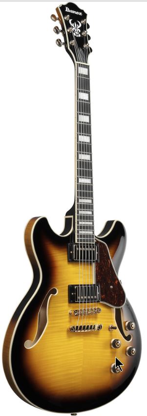 Ibanez AS93FMAYS Hollowbody Electric Guitar (Antique Yellow Sunburst) - No Case