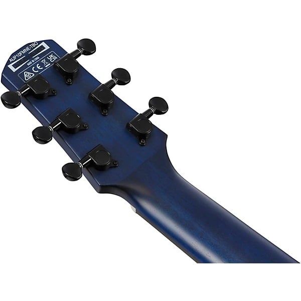 Ibanez AUP10N Nylon-String Piccolo Acoustic Electric Guitar - Transparent Blue Burst 5