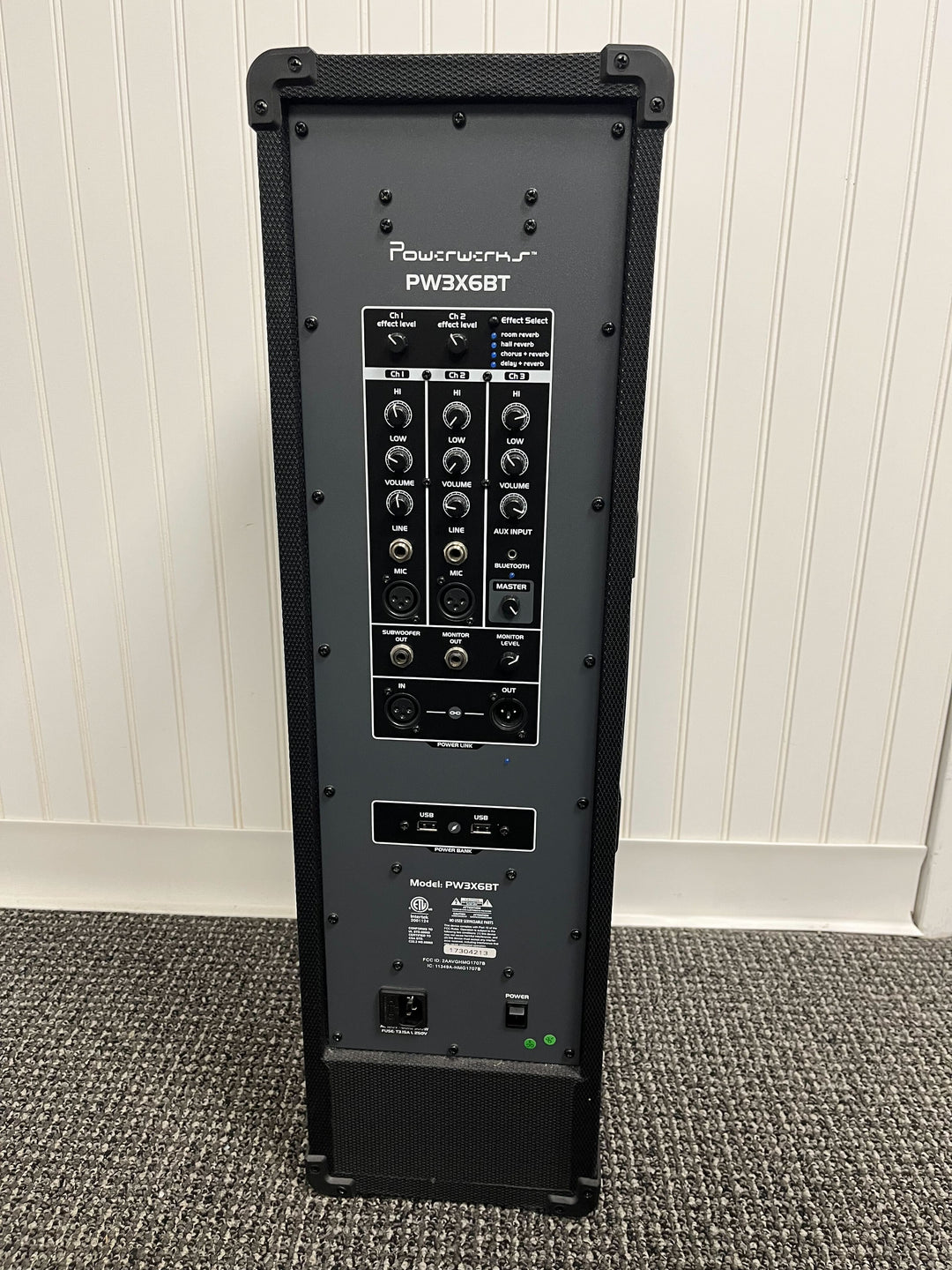 Powerwerks PW3X6BT 300-Watt Powered Tower with Bluetooth (B-Stock)