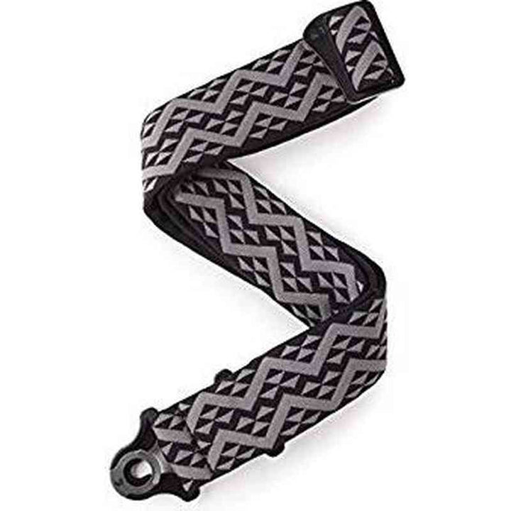 D'Addario 50BAL03 Auto Lock Guitar Strap (Black Pad Geometric)