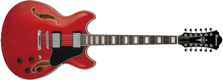 Ibanez AS7312TCD 12-String Electric Transparent Cherry Red No Case 2