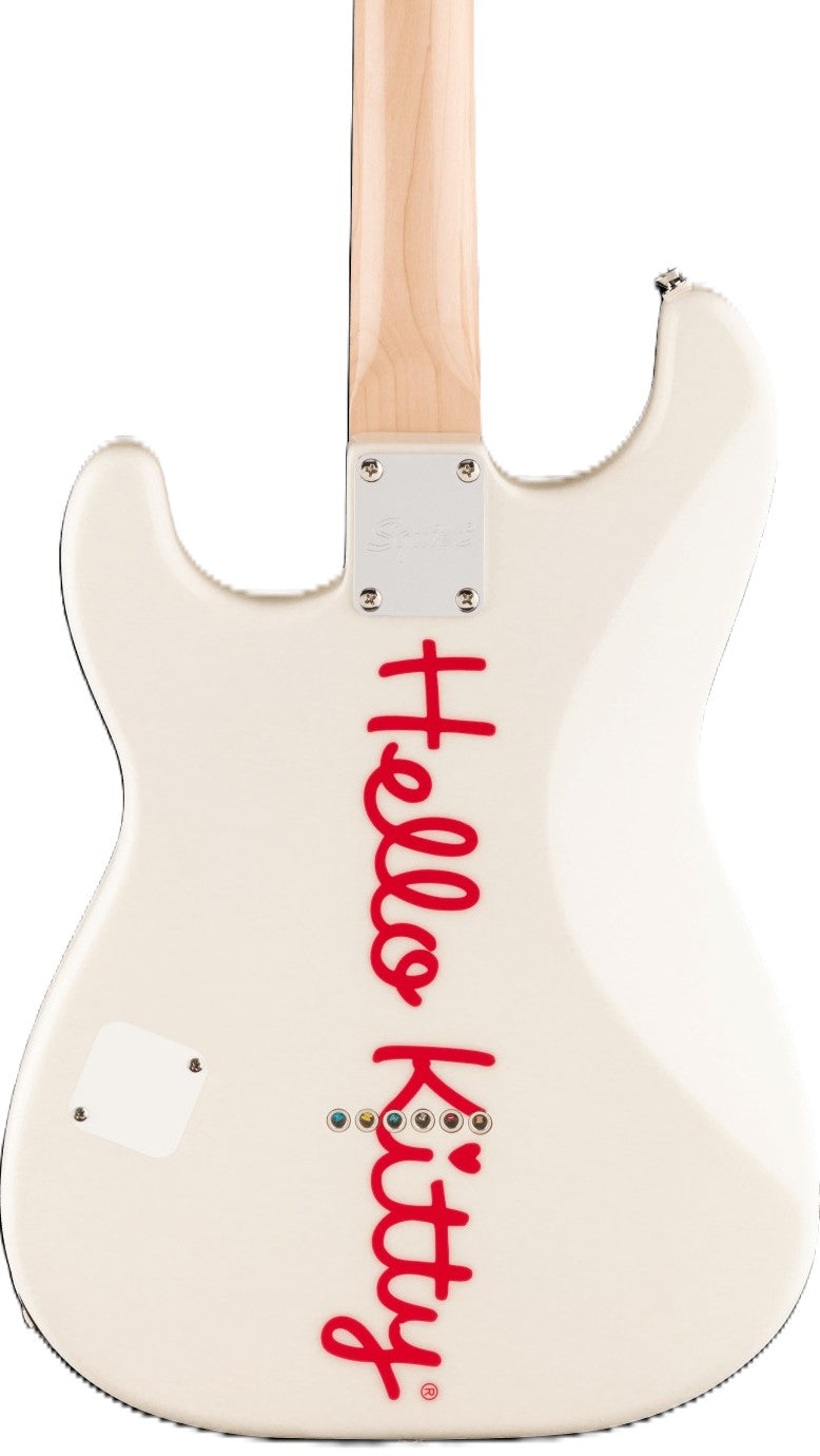Squier X 'Limited Edition' Hello Kitty Stratocaster Electric Guitar - White 2