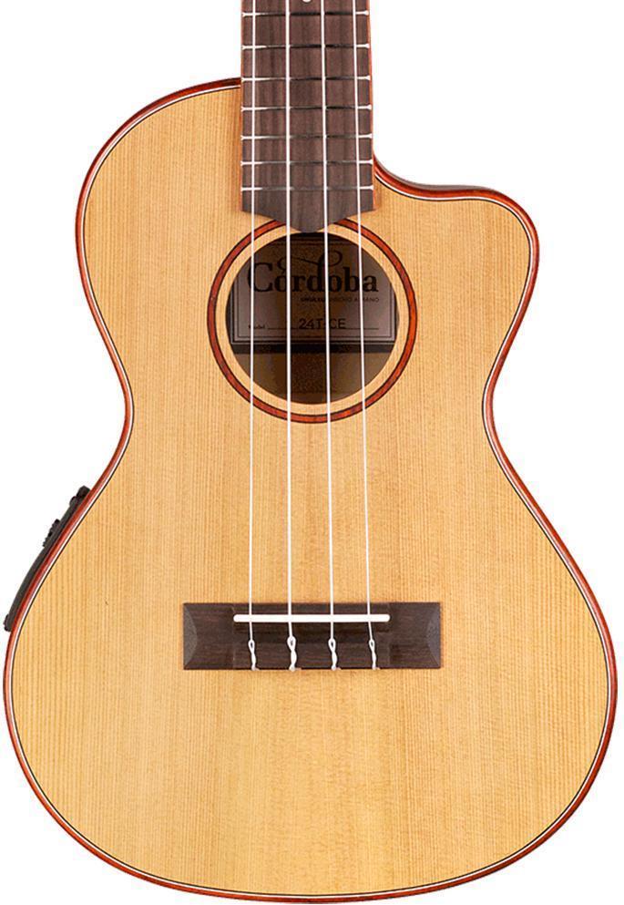 Cordoba 24T-CE Acoustic-Electric Tenor Ukulele - Natural