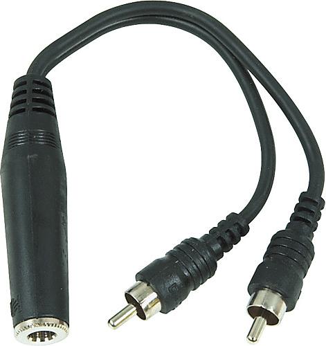 Hosa YPR131 1/4\" (Female Mono) - (2) RCA (Male) Adapter