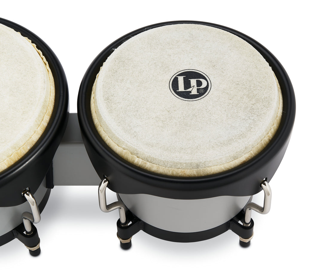 Latin Percussion 'Limited Edition' Bongos - Silver Grey With Carry Bag