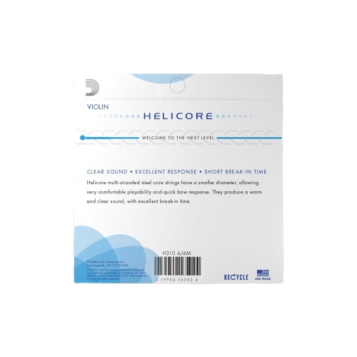 D'Addario H310 Helicore Violin Pack - 4/4 (Medium Tension)