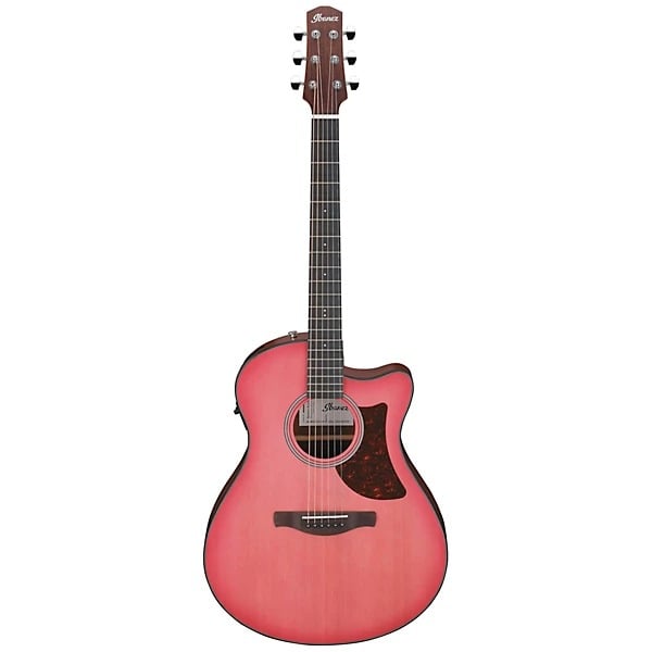 Ibanez AAM50CE Advanced Auditorium Acoustic Electric Guitar - Coral Red Burst 6
