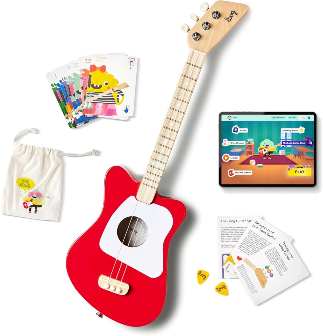 Loog LGMIR Mini Acoustic Guitar - Red