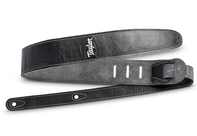 Taylor 4102-25 2.5-Inch Black Leather Suede Back Guitar Strap 4