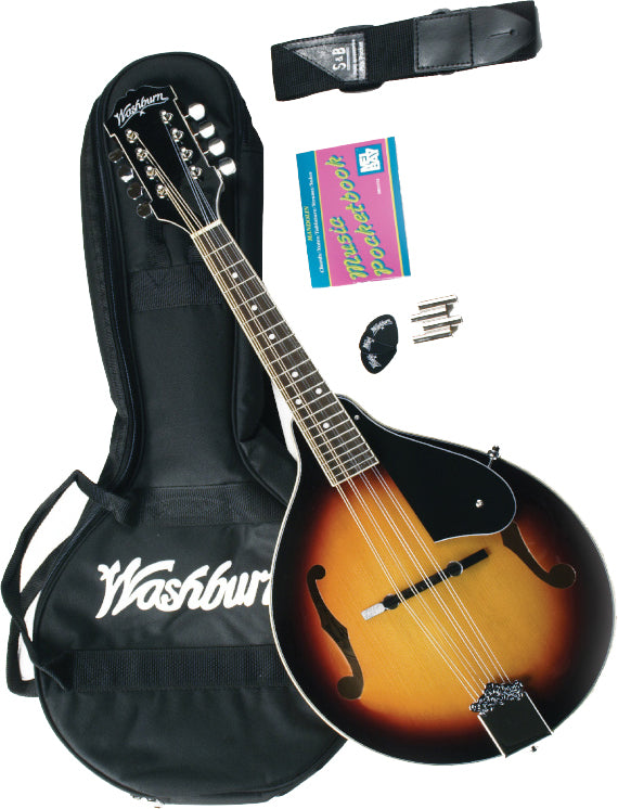 Washburn M1K-A-U Mandolin Pack (Tobacco Sunburst)