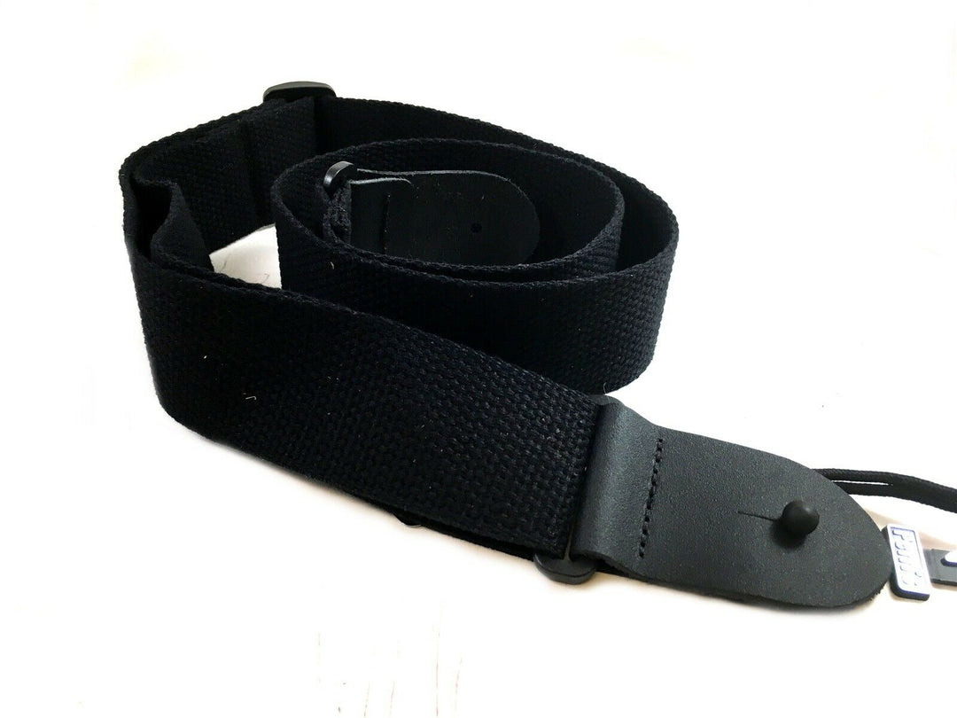 Perri 2 Inch Cotton Guitar Strap (Black)
