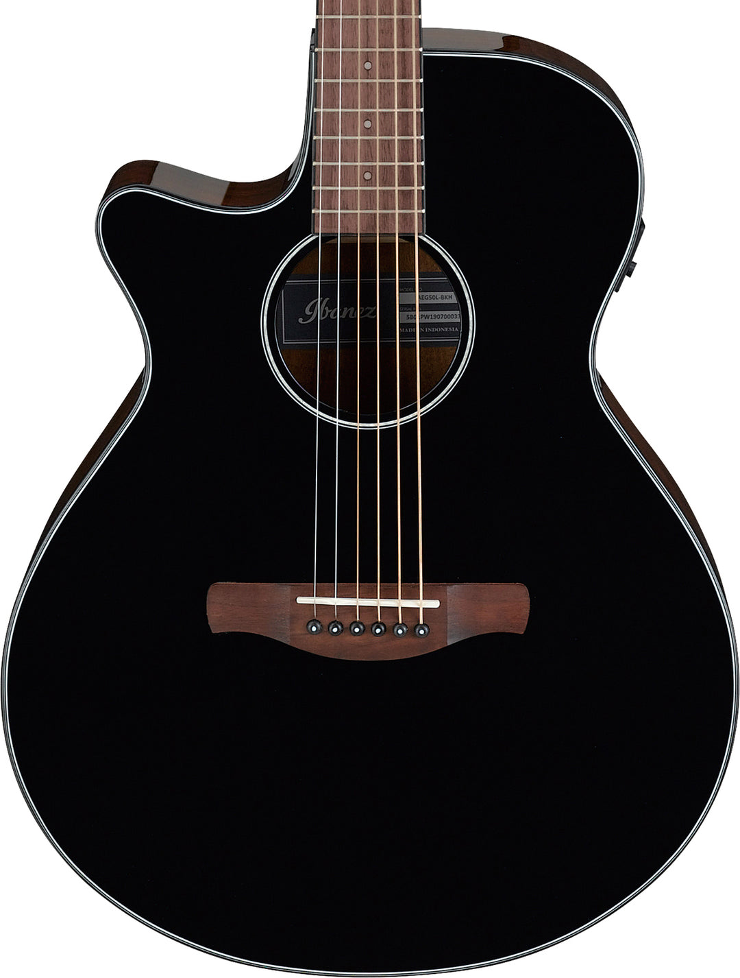 Ibanez AEG50LBKH Acoustic-Electric Left-Handed Guitar (Black)