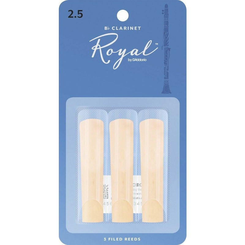 Rico Royal RCB0325 #2.5 Clarinet Reeds (3-Pack)