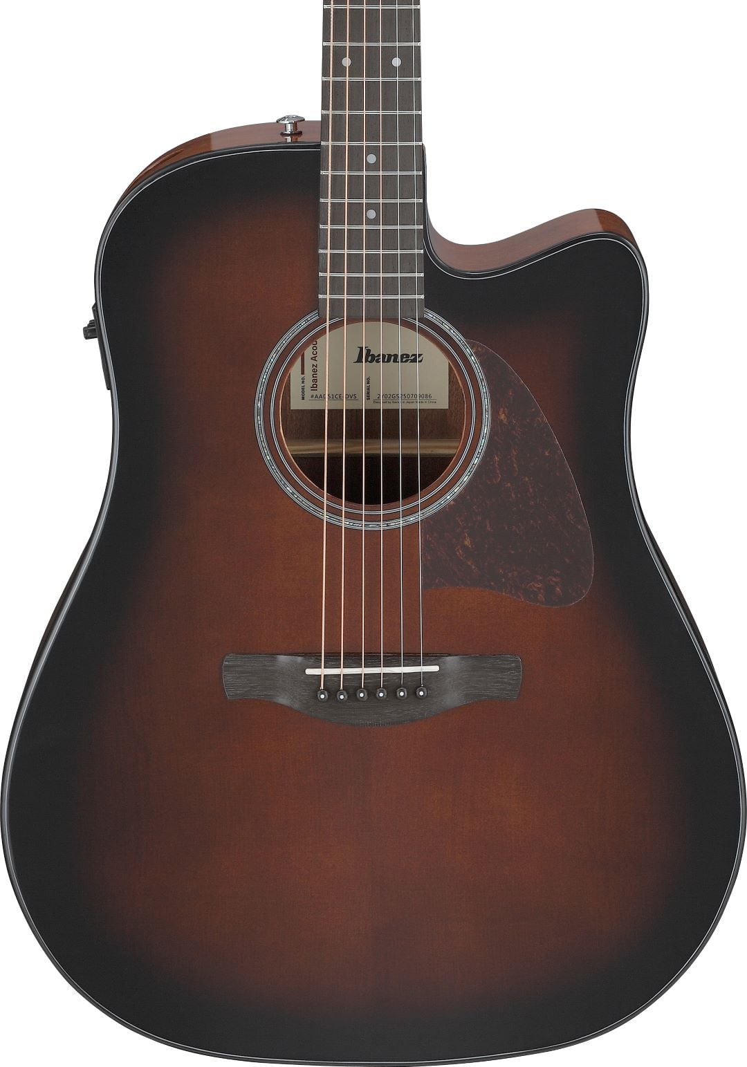 Ibanez AAD51CEDVS Acoustic Electric Guitar - Dark Violin Sunburst High Gloss