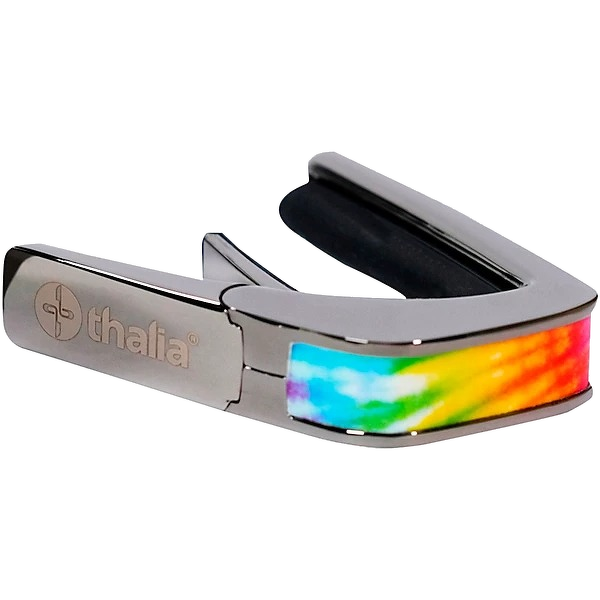 Thalia Deluxe Series Capo - Black Chrome Finish Pearl Tie-Dye 2