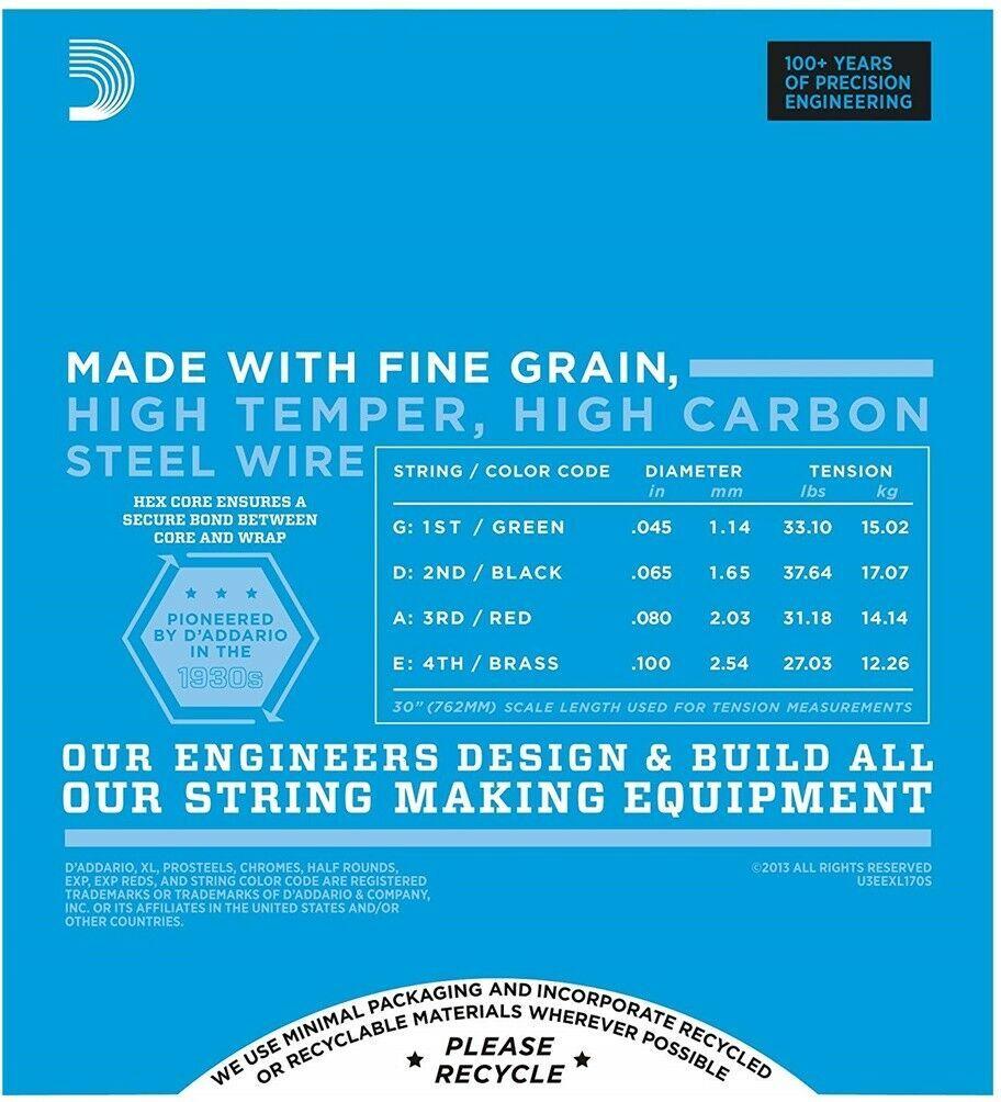 D'Addario EXL170S Short Scale Bass String Set (45-100)