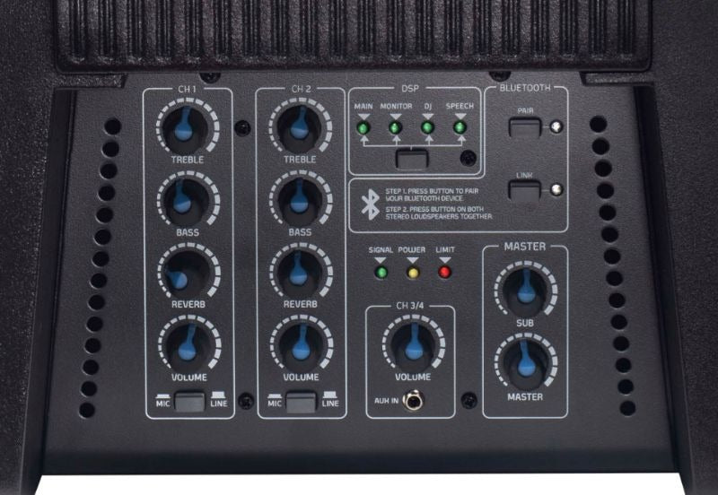 Powerwerks PWRS1 3-Chan Powered Column Array System & Subwoofer - With Bluetooth