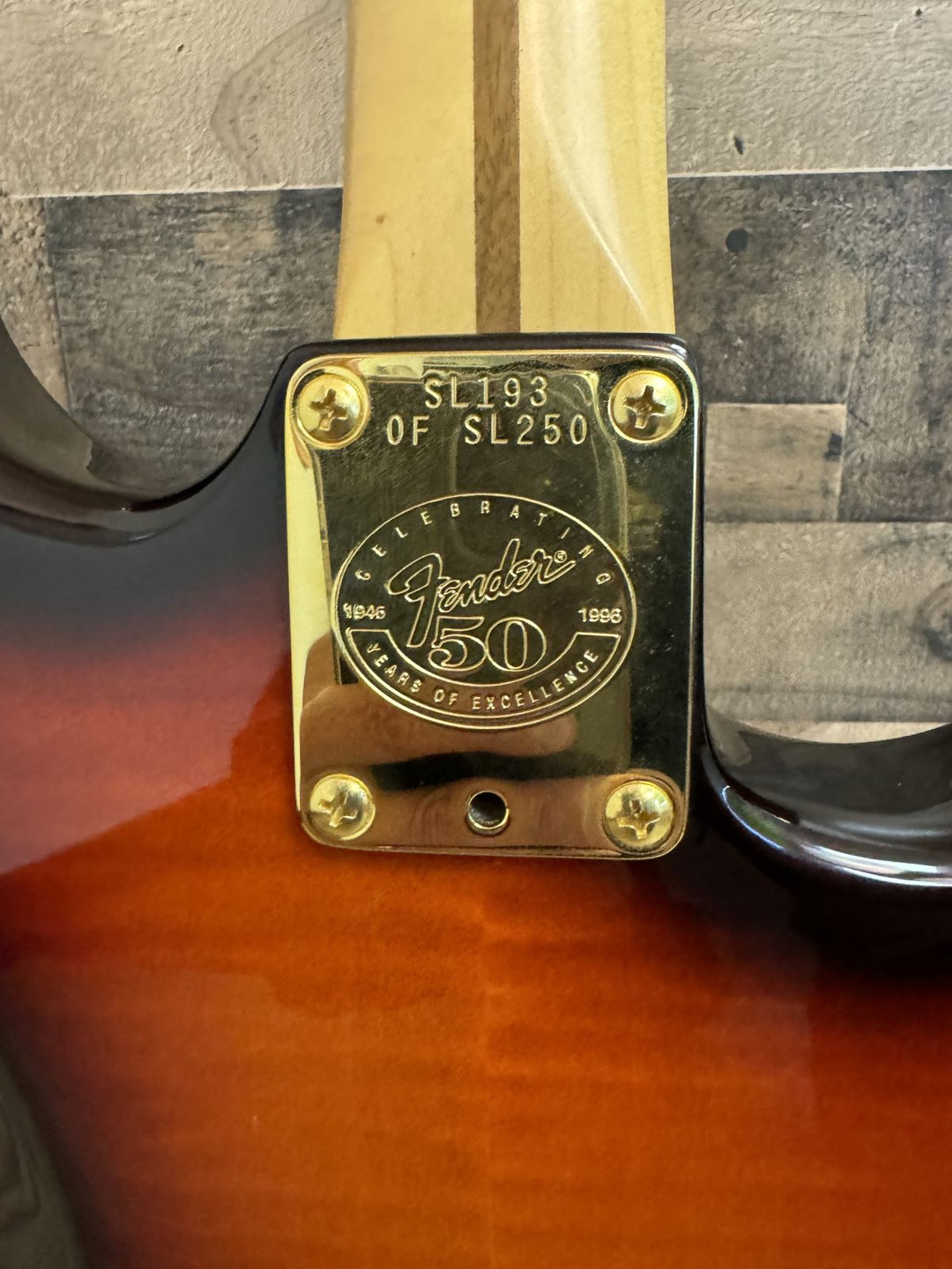 Fender 1996 50th Anniversary Left Handed Stratocaster Electric Guitar - Antique Burst (#193 of 250)