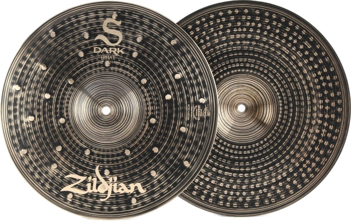 Zildjian 'S Dark' Series Hi Hat Cymbals - 14 Inch *Hammered Dark