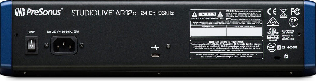 PreSonus StudioLive AR12c 12-channel USB-C Mixer 3
