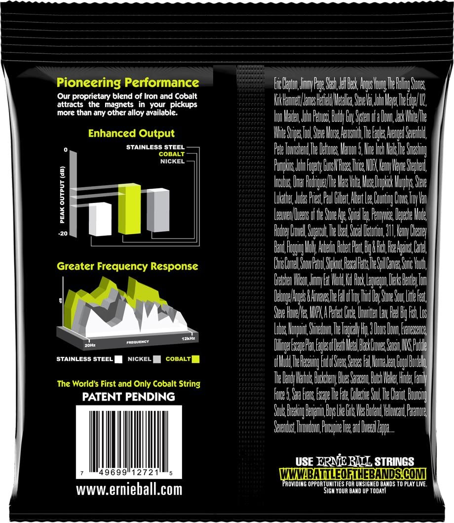 Ernie Ball 2721 Cobalt Slinky Regular Electric Guitar Strings (10-46) 2