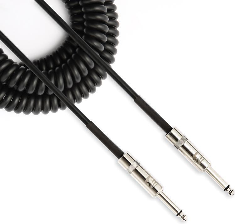 D'Addario PW-CDG-30BK 30' Coiled Cable Black