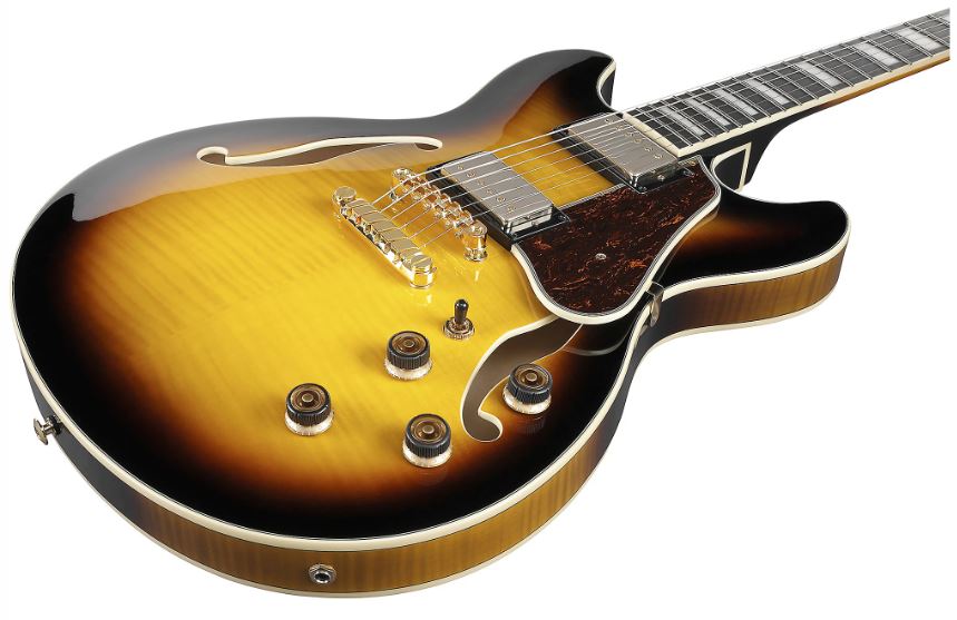 Ibanez AS93FMAYS Hollowbody Electric Guitar (Antique Yellow Sunburst) - No Case