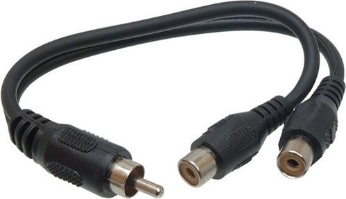 Hosa YRA104 RCA (Male) - (2) RCA Female Adapter