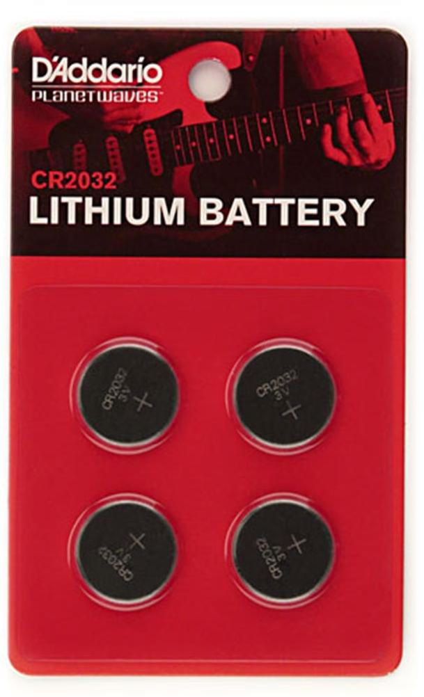 D'Addario CR2032 Lithium Batteries 4-Pack