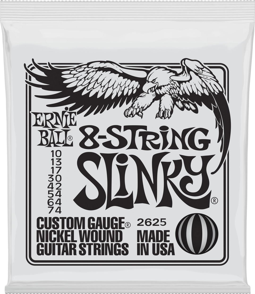 Ernie Ball 2625 Regular Slinky 8-String Electric Set (10-74)