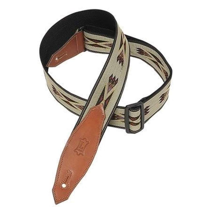 Levy MSSN80-TAN 2" Jacquard Guitar Strap