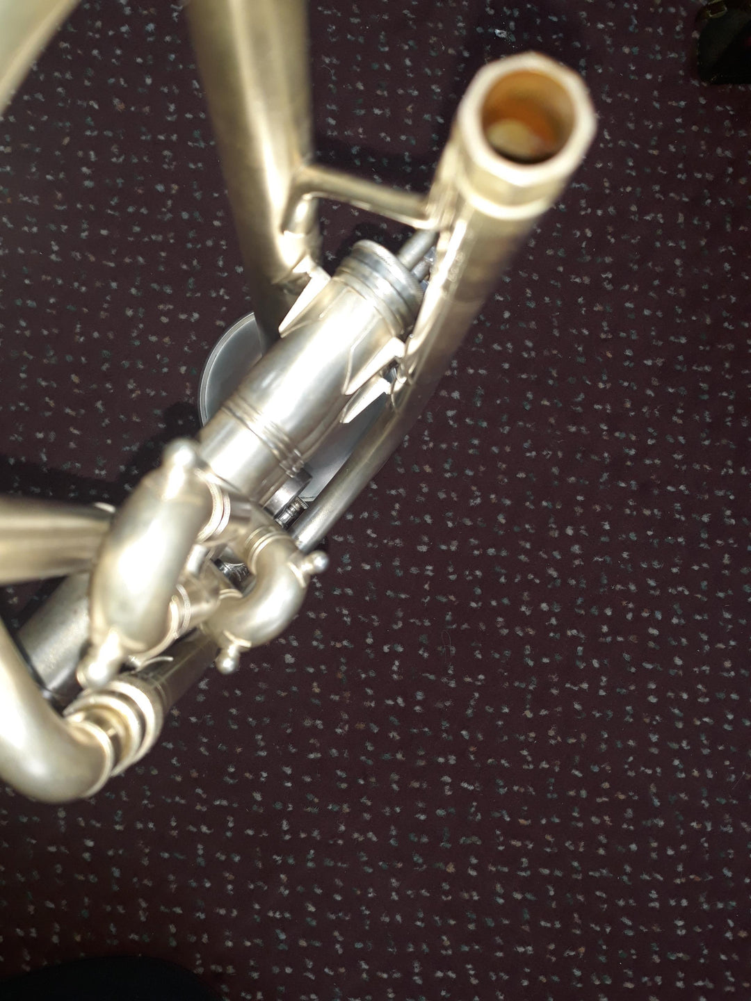 Used H.N. White 'King' Master Model Bb Cornet - Matte Silver-Plate 8