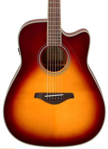 Yamaha FGC-TA TransAcoustic Dreadnought Acoustic-Electric Guitar - Brown Sunburst
