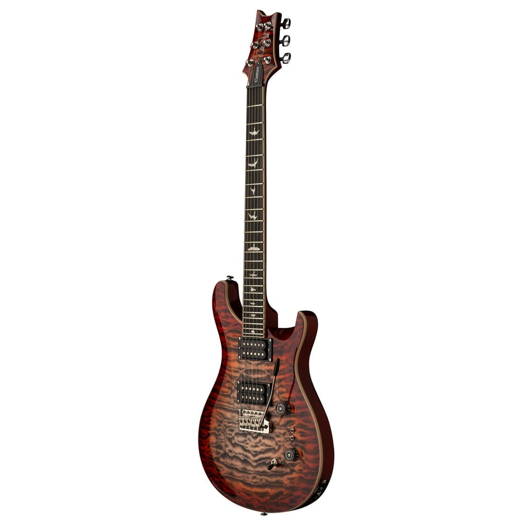 PRS SE Custom 24-08 Quilt Electric Guitar - Charcoal Cherry Burst 3