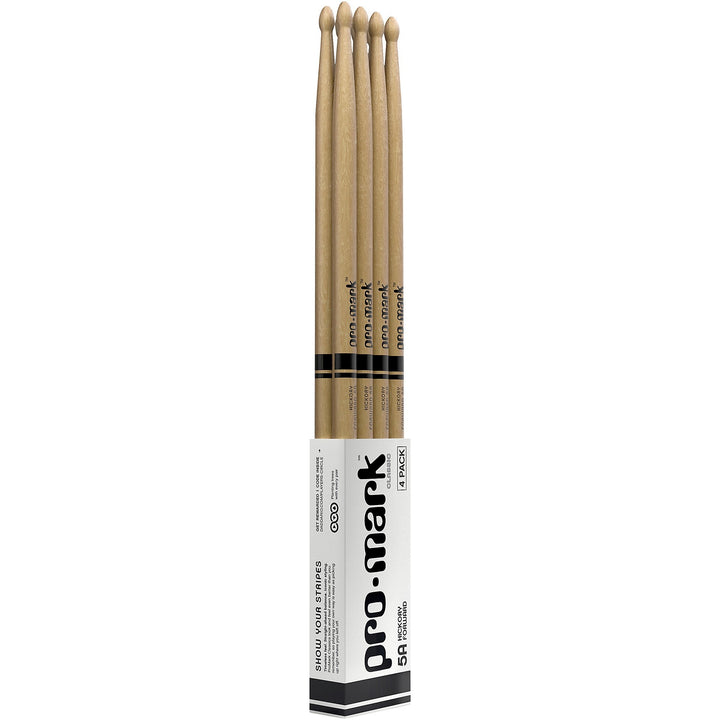 Promark TX5AW-4P Forward 5A Hickory (Wood Tip) - 4 Pack