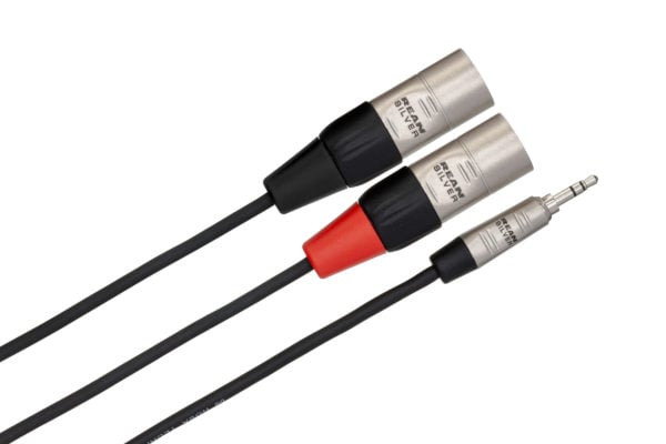 Hosa HMX-010Y Pro Stereo Breakout Cable - 3.5mm TRS Male to Dual XLR Male - 10' 3