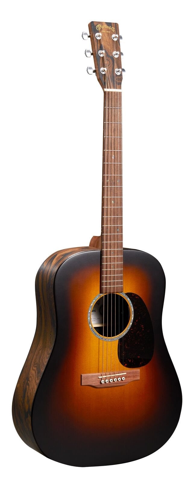Martin D-X2E Dreadnought Acoustic Electric Guitar - Ziricote Sunburst 6