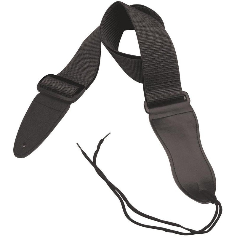 On-Stage 2" Black Poly Nylon Guitar Strap