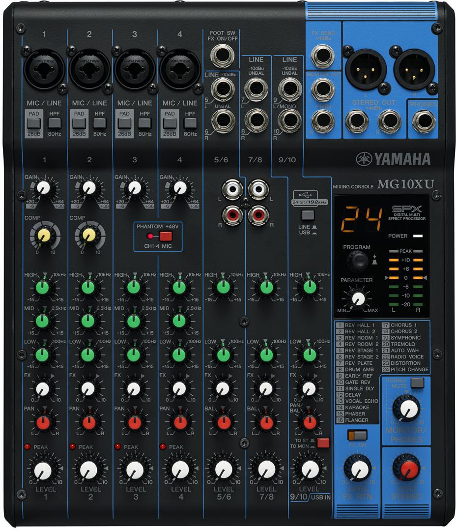 Yamaha MG10XU 10 Channel Mixer with Effects and USB