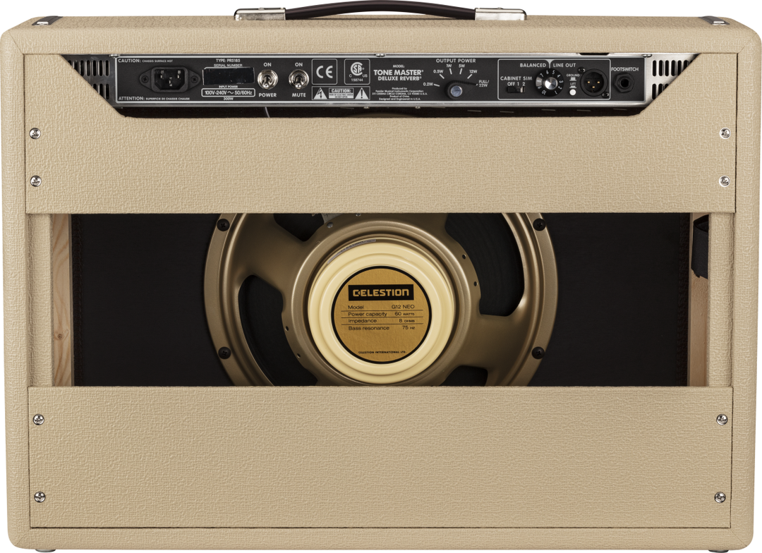 Fender Tone Master Deluxe Reverb Blonde Guitar Amp 2
