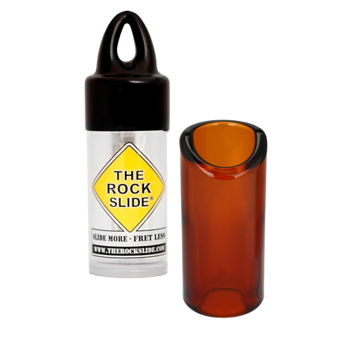 The Rock Slide Amber Glass Guitar Slide - Medium 3