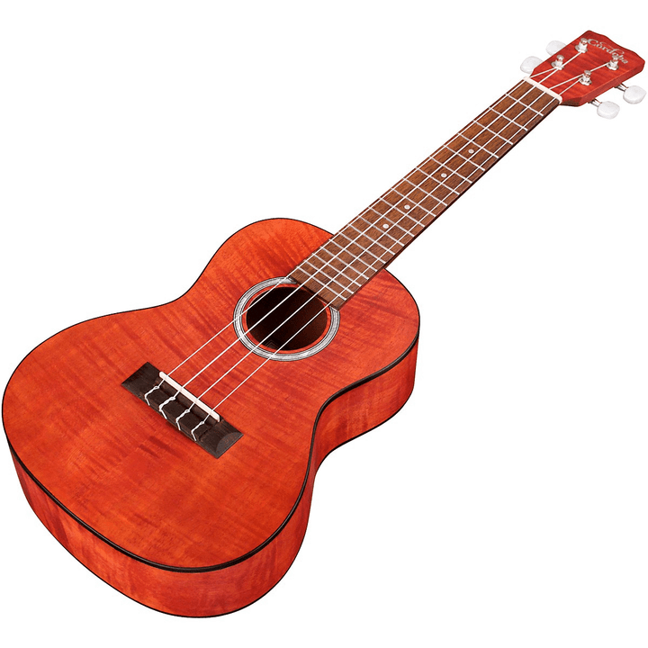 Cordoba 15-CFM Flame-Top Concert Ukulele - Rose Red 3