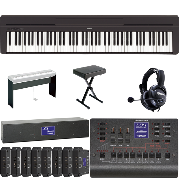 Yamaha LC4 Basic Music Lab for 8 Students and 1 Teacher with Yamaha P45 Digital Pianos