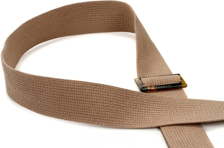 Taylor GS Mini Cotton 2\" Guitar Strap - Tan 3