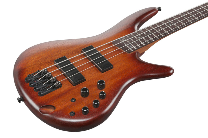 Ibanez SR500AMHL Standard 4-String Electric Bass Guitar - Mahogany Brown Burst Low Gloss 4